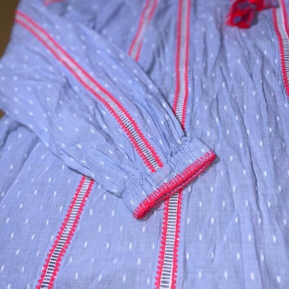 Lilly PULITZER Blue and Pink Women's Blouse XL - Picture 3 of 13